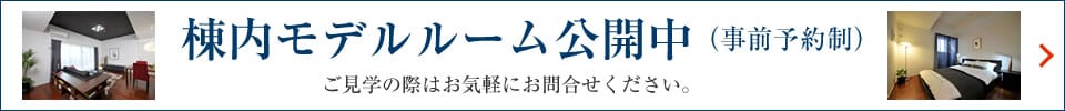 棟内モデルルーム公開中（事前予約制）